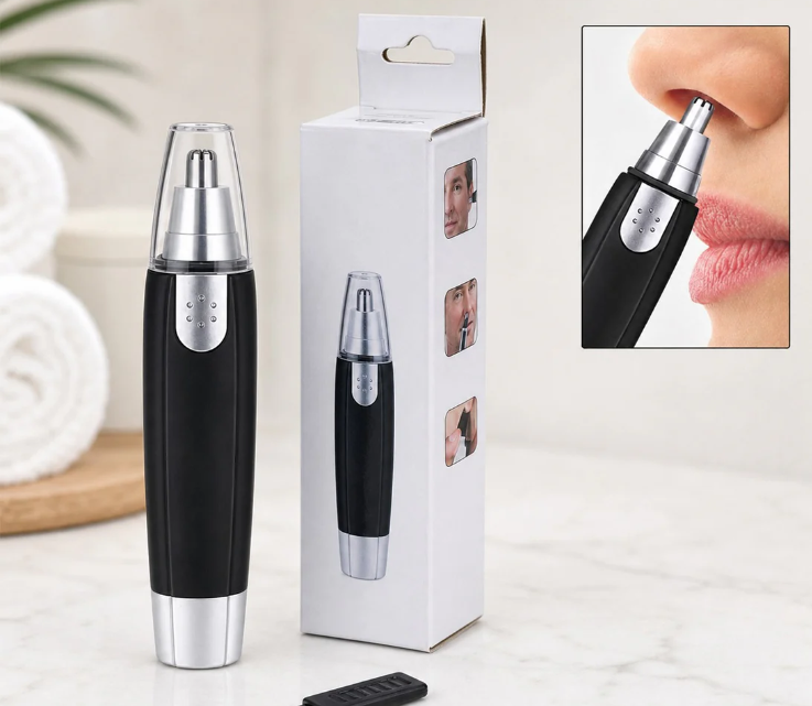 Ear & Nose Hair Trimmer – Painless, Battery-Operated