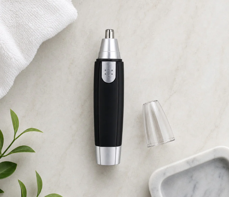 Ear & Nose Hair Trimmer – Painless, Battery-Operated