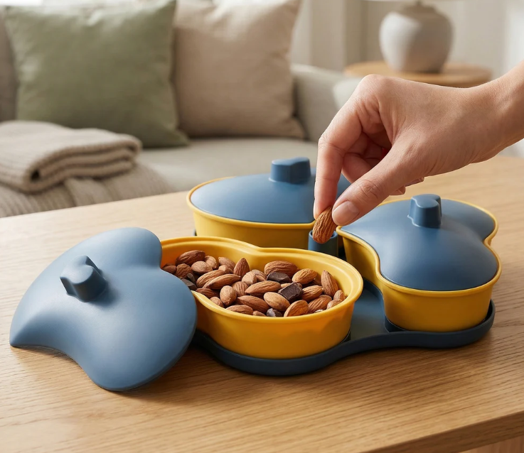 Multipurpose Snack Serving Tray with Lid