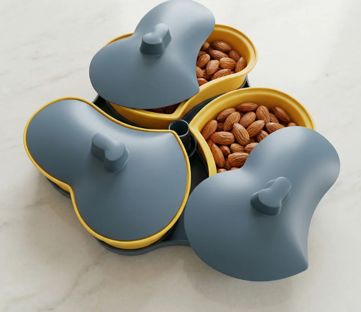 Multipurpose Snack Serving Tray with Lid