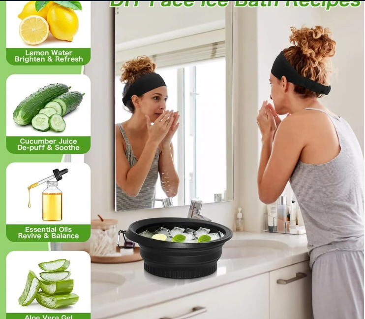 Foldable Ice Face Bowl – Instant Glow & Cooling Facial Therapy