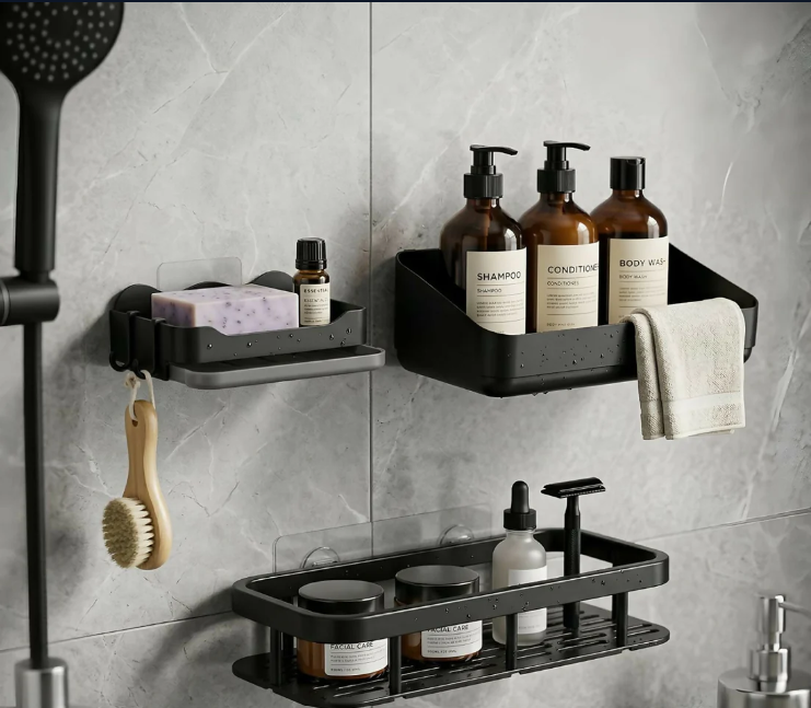 Wall Mounted Bathroom Storage Rack – Space-saving & Rust-resistant