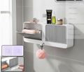 Bathroom Storage Organizer – Wall Mounted 4-Compartment Soap Holder