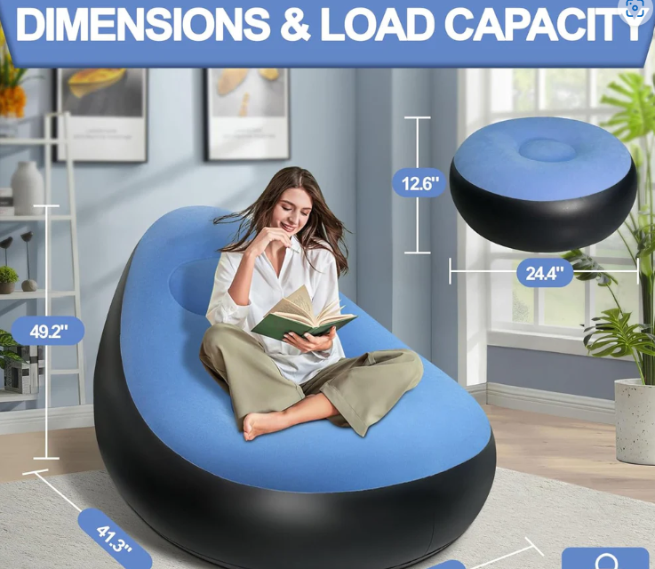 Inflatable Sofa Chair – Portable, Comfortable Indoor & Outdoor Seating