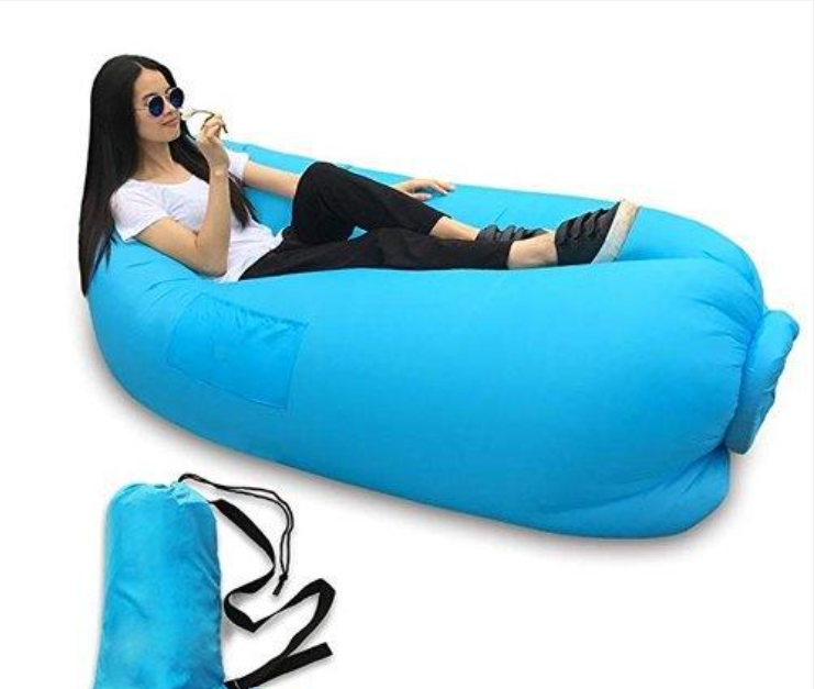 Inflatable Camping Lounger – Neck Support & Portable