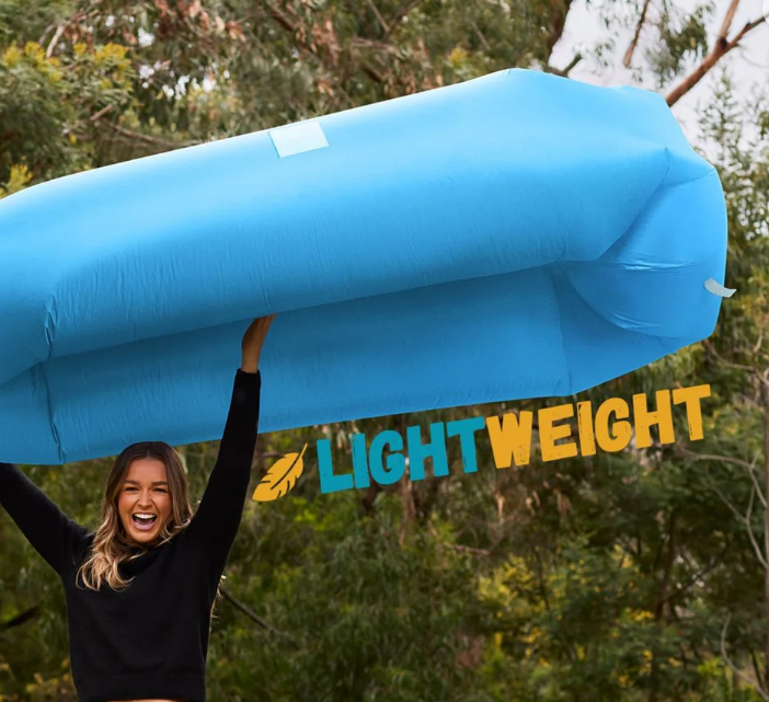 Inflatable Camping Lounger – Neck Support & Portable