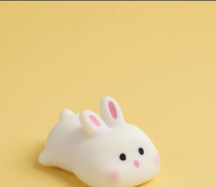Bunny Night Light – Soft Silicone Warm Glow for Kids' Rooms