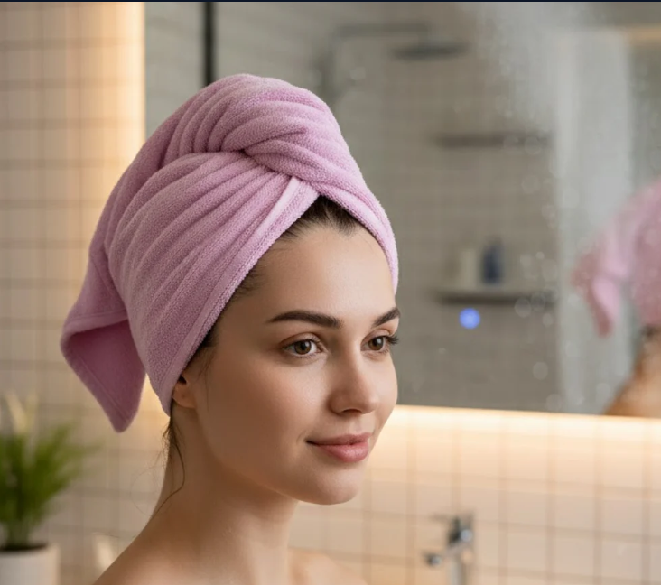 Microfiber Hair Drying Towel – Super Absorbent & Quick Dry