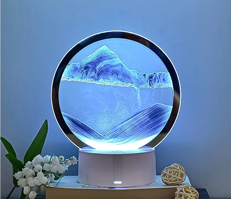Moving Sand Art Picture – 5 Color Light Changing Decor