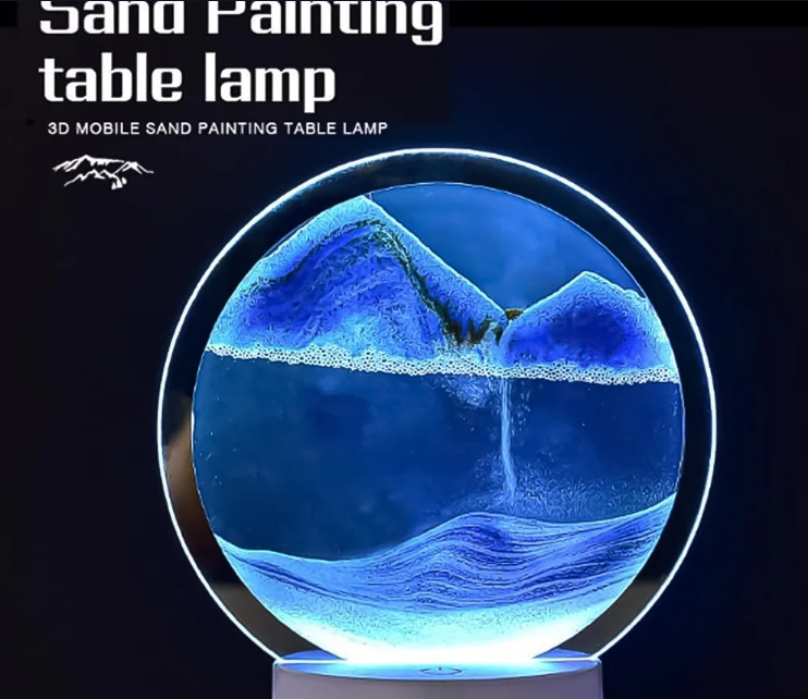 Moving Sand Art Picture – 5 Color Light Changing Decor